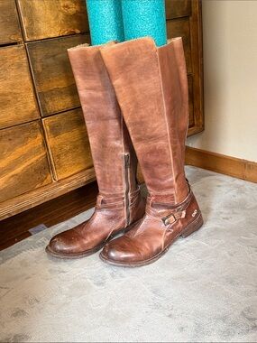 BED|STU Brown Leather Tall Riding Boots